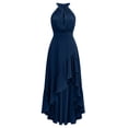 thumbnail image 5 of Iyufng Summer Dresses for Women 2026 Women's Halter Sleeveless Asymmetrical Ruffled Hem Casual Maxi Dress, 5 of 8