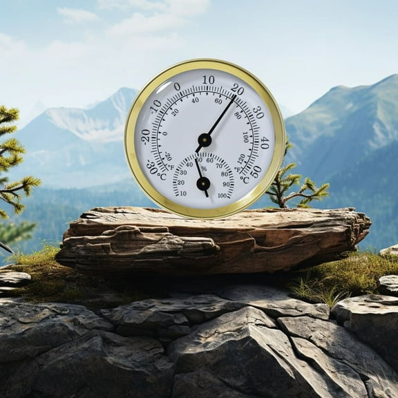 Yaoyar Dial Thermometer, Dial Type Indoor Thermometer Hygrometer Pointer Type Mini Temperature and Humidity Meter, Refrigerator Thermometers