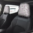 thumbnail image 2 of Kdxio Orchids Flowers Pattern Print 2 Piece Car Head Rest Covers Set Auto Front/Rear Seats Headrest Cover Universal Fit Most Cars,Sedan, SUV, 2 of 9