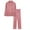 Pink, variant on Womens Pajama Set Autumn Winter Long Sleeve Lapel Vest with Trousers Plus Size Home Wear