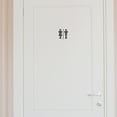 thumbnail image 1 of unbranded 2Ud Divertidas Para Puerta En PVC Negro Fácil De Y Retirar En Baños Unisex, 1 of 6