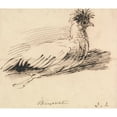 thumbnail image 2 of John Linnell 23x20 Black Ornate Framed Double Matted Museum Art Print Titled: A Hen, 2 of 5