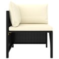 thumbnail image 4 of Charmma 4-Seater Patio Sofa with Cushions Black Poly Rattan, 4 of 7