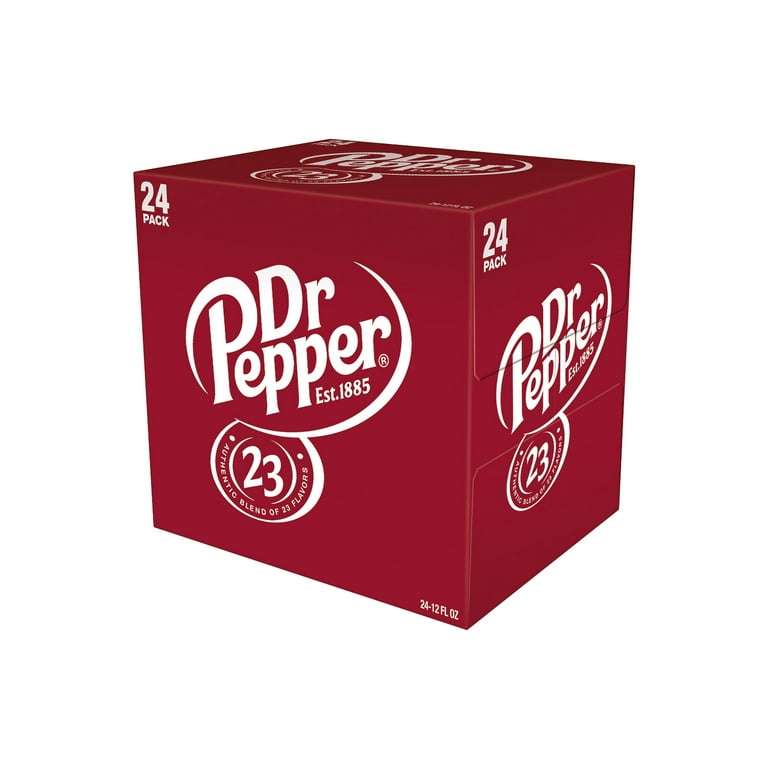 Free Shipping! Dr Pepper Soda, 12 fl oz cans, 24 pack, unique flavor,  original, cherry, cream soda - Walmart.com
