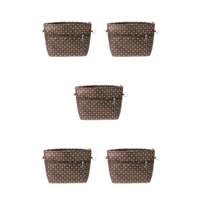 kurtrusly Stylish And Simple Storage Organiser Handbag Neat And Tidy Expandable Purse Organiser With Zip Closure Cloth Storage Bag footprint 5Set