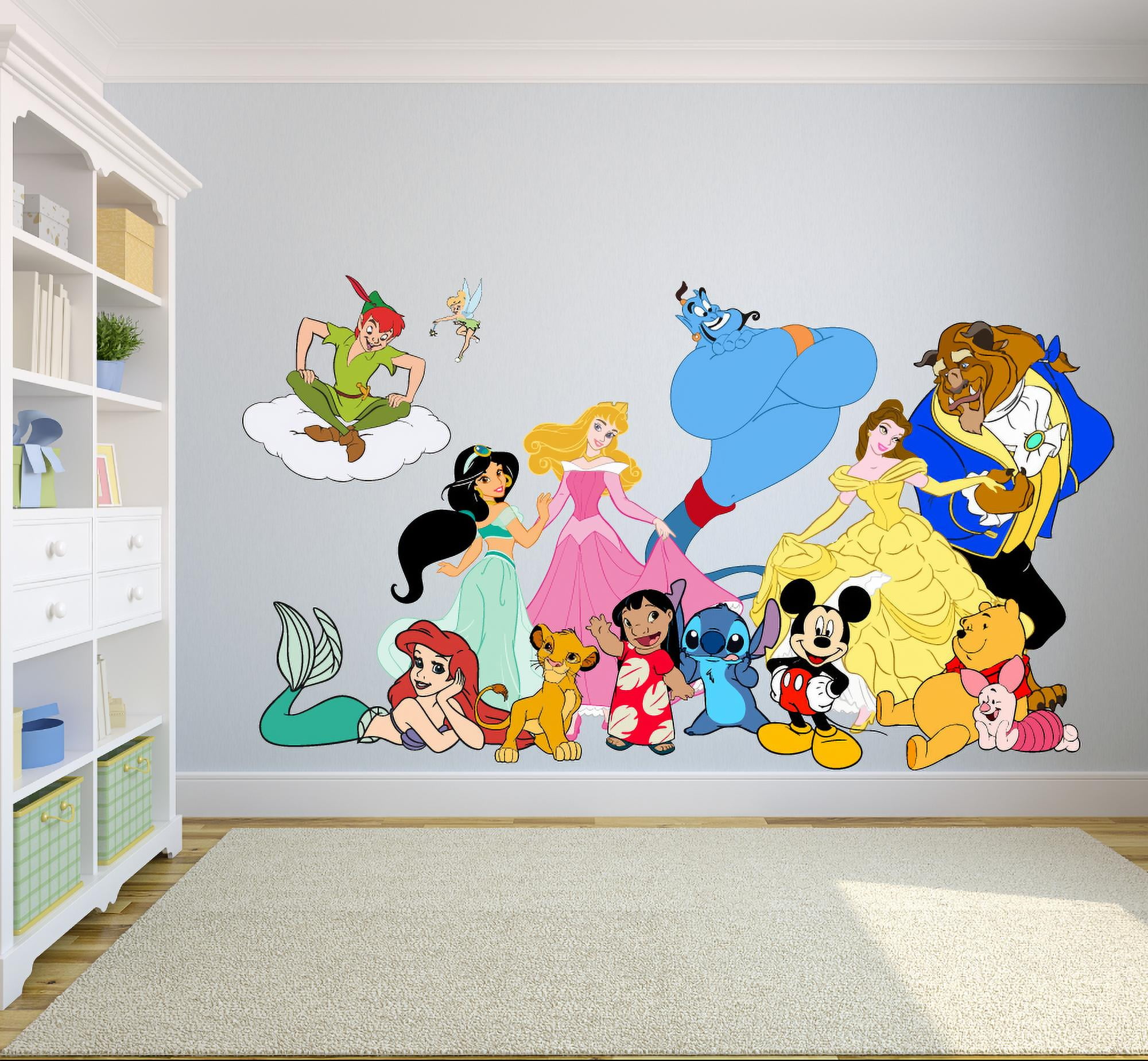Nursery Childrens Baby Kids Girls Cinderella Princess Wall Stickers Bedroom