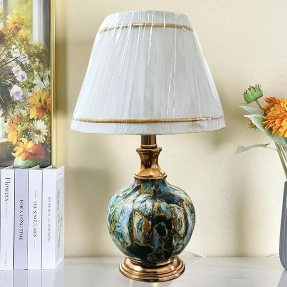 Handicraft Antique Gold Metal Led Table Lamp | Brass Antique Finish Gold Table Lamp For Bedroom, Bedside, Living Room, Home Decoration, Hotel, Pack Of 1