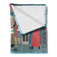 thumbnail image 2 of Hair Salon Soft Flannel Fleece Throw Blanket, Retro Cartoon Illustration of Day in Hairdressernd Beauty Salonctivities, Cozy Plush for Indoor and Outdoor Use, 50" x 60", Multicolor, by Ambesonne, 2 of 5