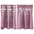 thumbnail image 2 of CaiYueKe Short Curtains 2 Panel Set Embroidered Cafe Curtains Decorative Tier Valance for Kitchen Bathroom Bedroom Window Small Windows Door Light Filtering Easy Install Home Decor, 2 of 9