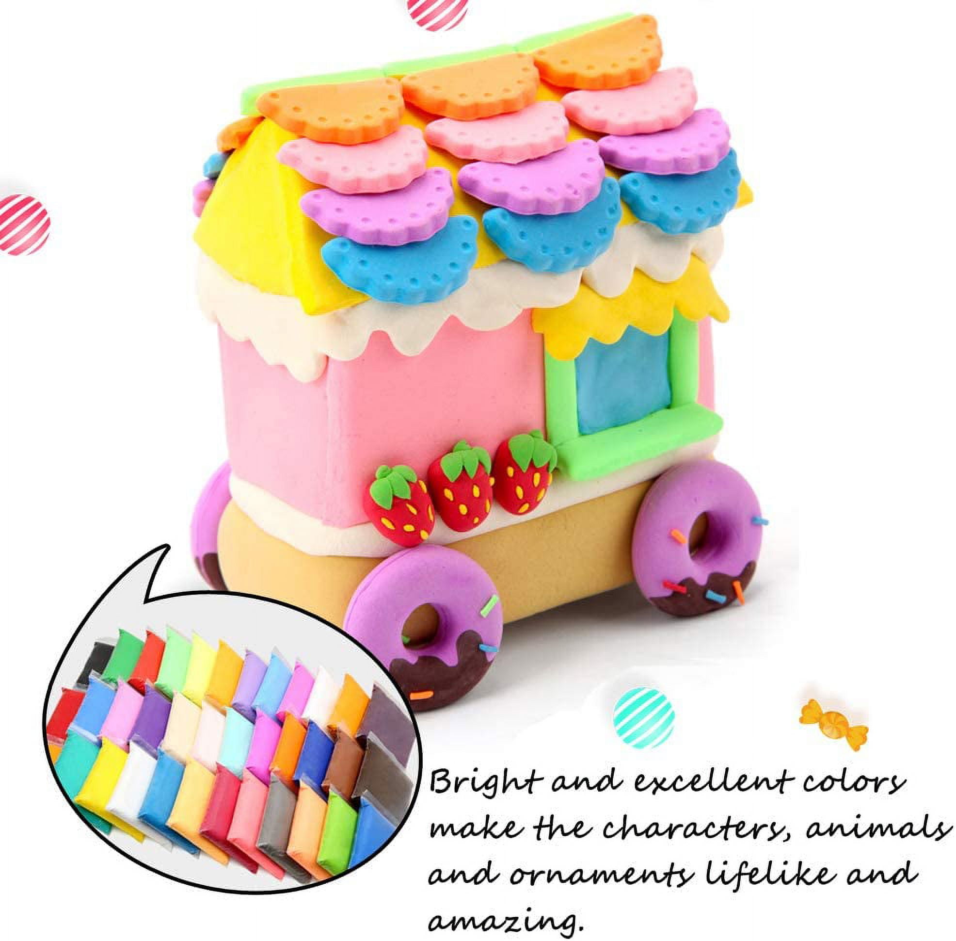 ideallife Modeling Clay Air Dry DIY Ultra Light Molding Clay, 36 Colors  Soft Magic Plasticine Craft Toy with Tools, Best Kids Gift for Birthday