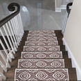 thumbnail image 2 of SussexHome Flower Design 9" X 28" Stair Treads - 70 % Cotton Anti-Slip Carpet Strips for Indoor Stairs-Easy to Install Stair Treads with Double Adhesive Tape-Safe, Extra-Grip, 10-Pack-Maroon, 2 of 8