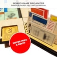 thumbnail image 4 of Custom Board Game Frame Personalized Game Board Organizer Compatible with Monopoly Board Game and Monopoly Game Pieces | Economic Themed Game Organizer | Complete Set | Red Oak, 4 of 7