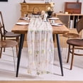thumbnail image 3 of Spring Summer Florals Seasonal Tulle Table Runner Easter Decor Cheesecloth ,Lace Embroidery Table Runner for Home Party Indoor Decoration, 3 of 5