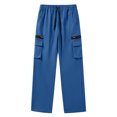 thumbnail image 6 of Men's Casual Trousers Men Straight Leg Multiple Pockets Pants for Daily Wear Blue,XXL, 6 of 7