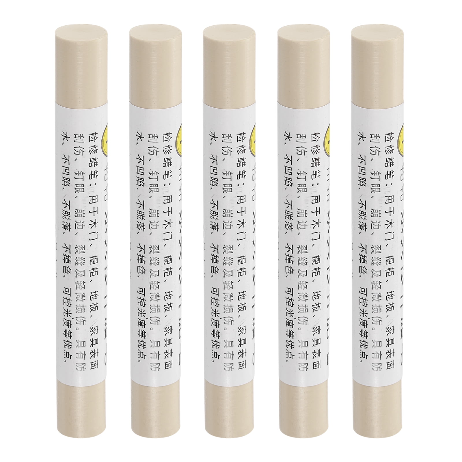 Furniture Repair Crayons Wax Filler Stick, Touch Up Pen Markers, Pearl White 5 Pack