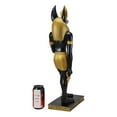 thumbnail image 4 of Large Egyptian God Of The Dead Mummification Anubis With Was Staff Statue 21.5"H, 4 of 4