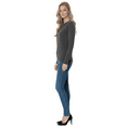 thumbnail image 3 of YEMAK Women's Knit Pullover Sweater – Long Sleeve Crewneck Soft Casual Lightweight Basic Solid Knitted Top, 3 of 3