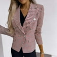 thumbnail image 1 of Vedolay Womens 2023 Suit Jackets Womens Casual Blazer Solid Double Blazer Open Front Suit Jacket,D XXL, 1 of 5