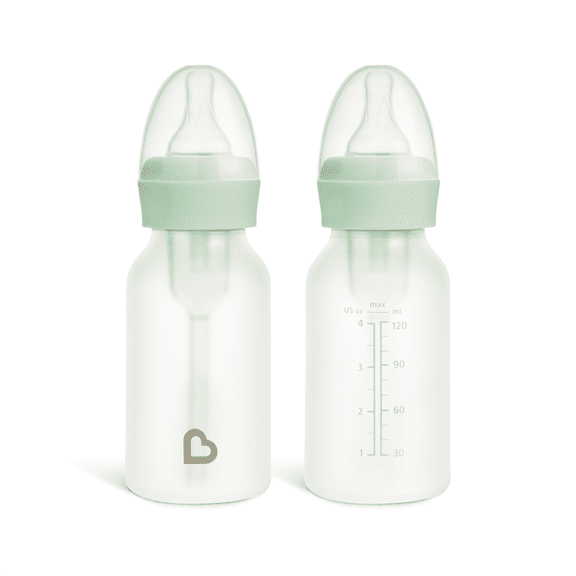 Bond™ Silicone Coated Glass Bottle, 2-Pack, 4 oz, Mint