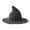 dark grey, variant on Casual Style Simple Halloween Hats Female Cap Sun Protection Knitting Pure Color Caps Wool Bucket Hat Witch Hats Basin Hat Folds Wizard Cap DARK GREY