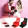 thumbnail image 1 of Fiudx Caja de Regalo de Rosas, Rosa Eterna con Cajón para Joyas, Elegante Expositor de Collares y Anillos, Regalo Romántico para Ella, San Valentín, Cumpleaños, Aniversario, 1 Juego de Caja con Cajón, 1 of 6