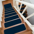 thumbnail image 4 of Beverly Rug Indoor Landing Mat Washable Non Slip Rug Stair Step Denim Blue 31" x 31", 4 of 7