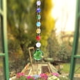 thumbnail image 2 of Bola de prisma colgante para ventana para luces de arcoíris y decoración navideña Lámpara de araña de cristal verde hecha a mano, 2 of 8
