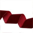 thumbnail image 3 of 2 rollos de cinta de terciopelo rojo oscuro de 13,12 yardas y 1,5 pulgadas, suave, ancha, color burdeos, vintage, lisa, de una sola cara, con carrete, 3 of 9