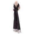 thumbnail image 5 of Cashmere Feel New England Plaid Scarf - 100% Acrylic - Super Soft - Dark Gray, 5 of 7