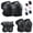 Black, variant on Vornel 6 Pack Protective Gear Set, Adjustable Knee Elbow Wrist Pads for Kids Youth Adult