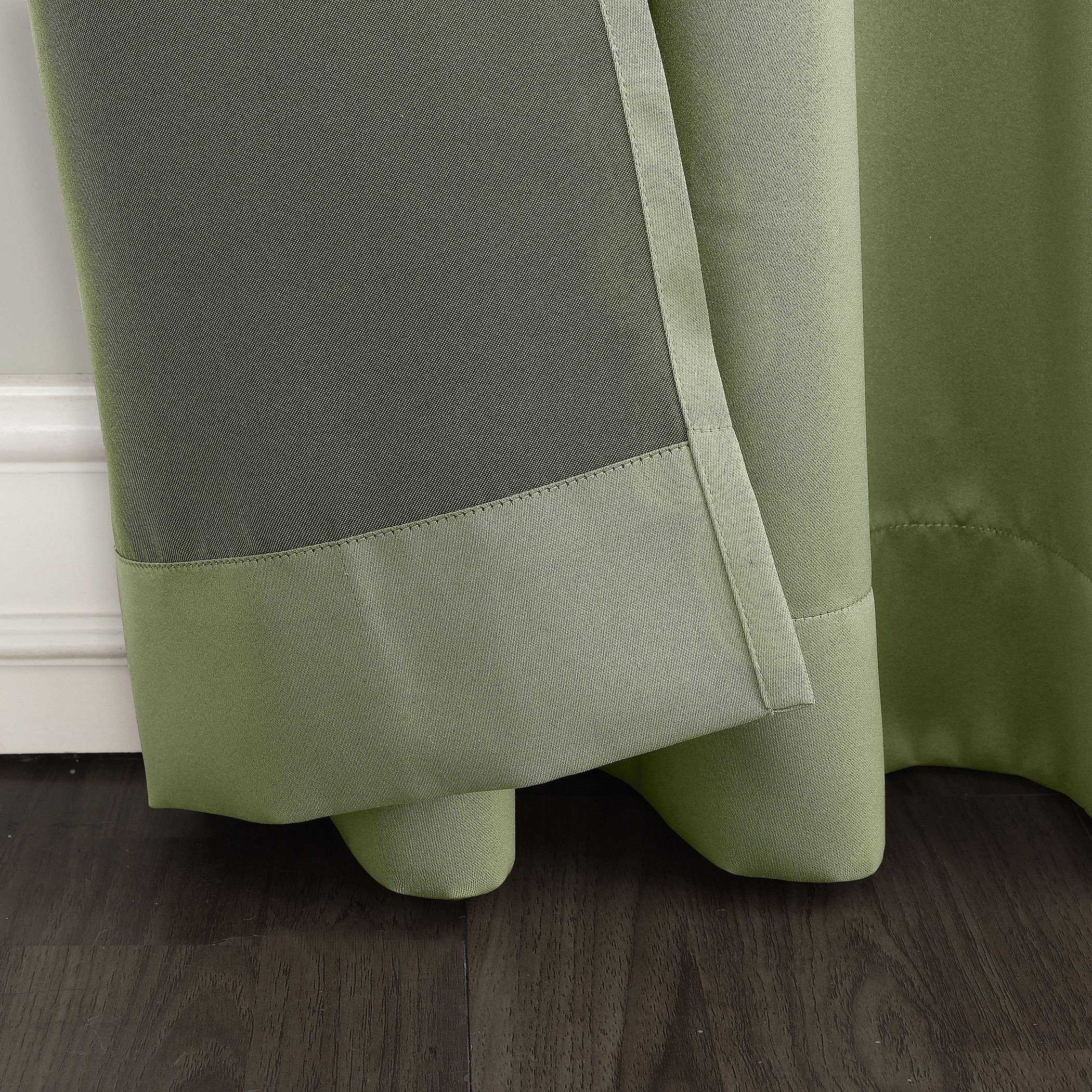 Sun Zero Madison 1-Piece Room Darkening Grommet Curtain Panel, 54"X84", Sage Green