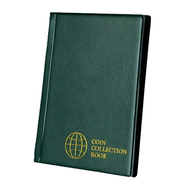 Estuche para coleccionar monedas, organizador de libros y suministros para monedas Verde