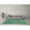 thumbnail image 3 of Ahgly Company Indoor Rectangle Abstract Turquoise Blue Modern Area Rugs, 5' x 8', 3 of 4