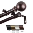 thumbnail image 1 of Central Design Julian Tringle à Rideaux Double 0,81 Po, 28 à 48 Po - Cacao, 1 of 1