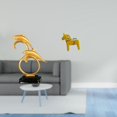thumbnail image 2 of Escultura de delfín realista y figura coleccionable de animal para el hogar, escritorio, entrada, armario, oficina, chimenea, mesa, estantería., 2 of 8