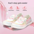 thumbnail image 6 of LUCKY STEP Loafers Shoes Comfort Slip On Mesh Knit Walking Shoes,Pink tie dye,Womens, 6 of 10