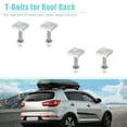 thumbnail image 2 of 4pcs Universal Car Roof Rack T Shaped Bolt Rooftop Cargo Carrier Rack Bolt T Shaped Track Bolts W/ Nuts Washers, 2 of 6