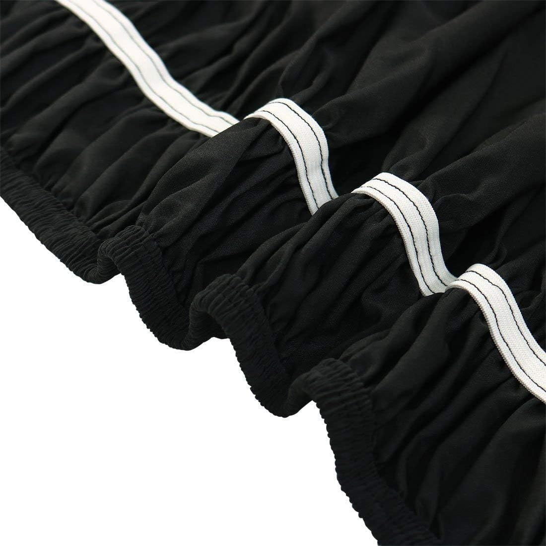 600-TC Pima Cotton No-Tuck Wrap Around Bed Skirt – Wrinkle-Free, Quick Setup for a Polished Bedroom Short Queen (60" x 75") Size, Fit 1-PC Bed Skirt3 Sided Coverage 22" Drop Length, Black