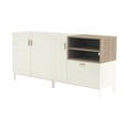 thumbnail image 2 of Sauder Anda Norr Collection - Unité de Rangement - Modulaire - 2 Étagères - 3 Portes - Blanc, Chêne Ciel, 2 of 14