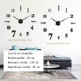 thumbnail image 2 of Pegatinas visuales 3D, reloj de pared artesanal, relojes de pared reutilizables para decoración del hogar, restaurante, oficina y hotel, 2 of 5