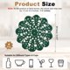thumbnail image 2 of Uxcell 4Pcs Manteles de Croché de Algodón, 5.5" Manteles de Encaje para Mesas, Manteles Hechos a Mano para Bandejas, Posavasos Redondos para Vasos, Manualidades, Cocina, Comedor, Verde Bosque, 2 of 7