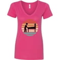 thumbnail image 3 of Inktastic Pinball Retro Arcade Game Women's V-Neck T-Shirt, 3 of 5