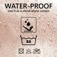 thumbnail image 4 of Light Pink Extra Long Shower Curtain Polyester Hook Less Cubic 79"L x 71"W, 4 of 4
