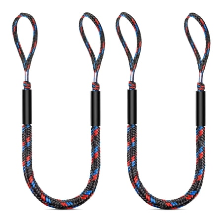Bungee Dock Lines for Boats, Quick Connect No Knots, Shock Absorbing Mooring Lines, Boating Gifts for Men, Boat Accessories for Pontoon, Bass Boat, Jet Ski
