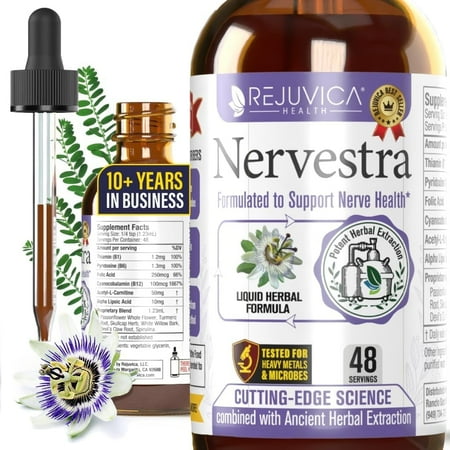 Rejuvica Health Nervestra 2 fl oz - Nerve Health Support Supplement - Contains Alpha Lipoic Acid