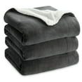 thumbnail image 6 of U by Bedsure Sherpa Fleece Queen Blankets Charcoal - Thick Warm Blanket,Soft Fuzzy Blanket,90x90 inches, 6 of 6