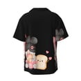 thumbnail image 6 of Lsque Baker Gnome print Men's Cuban Collar Short Sleeve Shirt Summer Beachwear Casual Button Down Fashionable Vacation Leisure Shirt-Large, 6 of 7