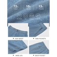 thumbnail image 5 of Women High Waist Denim Shorts, Casual Wide Leg Cargo Jean Shorts with Patch Pockets, 5 of 6