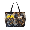 thumbnail image 1 of Lukts Fiery Skull Trio for Large Capacity Beach Travel Bag, Foldable Waterproof Beach Bag, Hand-held or Shoulder Reusable Grocery Bag for Men and Women, 1 of 7