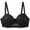 Black, variant on Fatuov Women's Push Up Wire Bra Supportive Breathable Everyday Bra for Vacation, Solid Color Full Coverage Lightly Lined Bra 40C, Wine